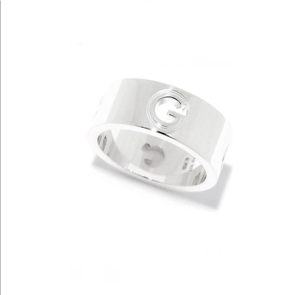 New Authentic Gucci Cut Out G Ring 8mm Band - Picture 8 of 8